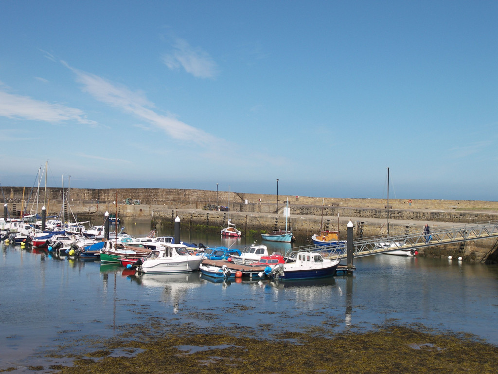 Sea fishing and crabbing along Moray Firth coast.